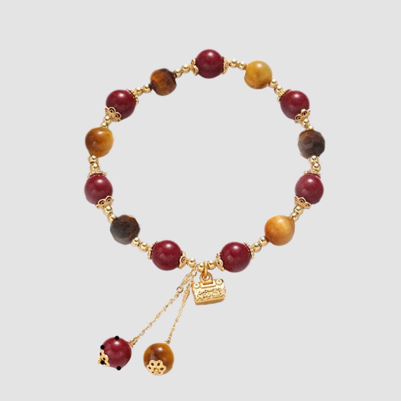 Mara | Stone Cinnabar Bead Bracelet