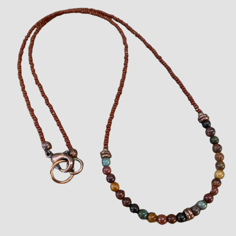 Lea | Collar de cuentas de arroz