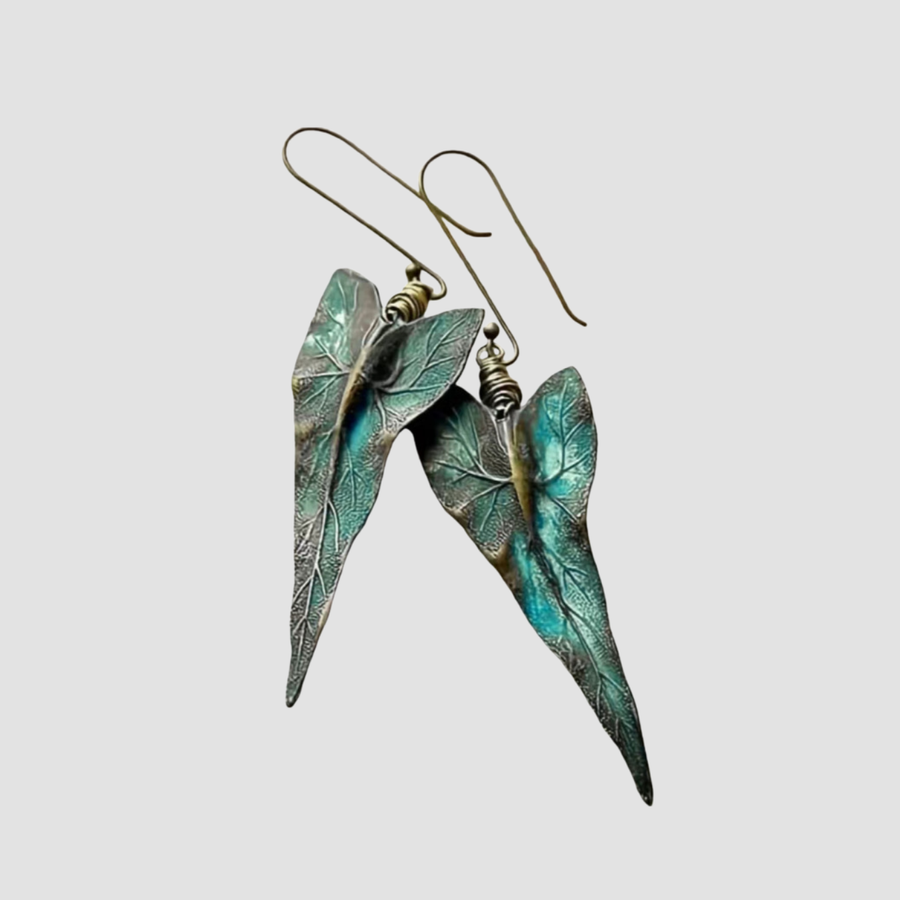 Vivi | Pendientes retro con forma de hoja