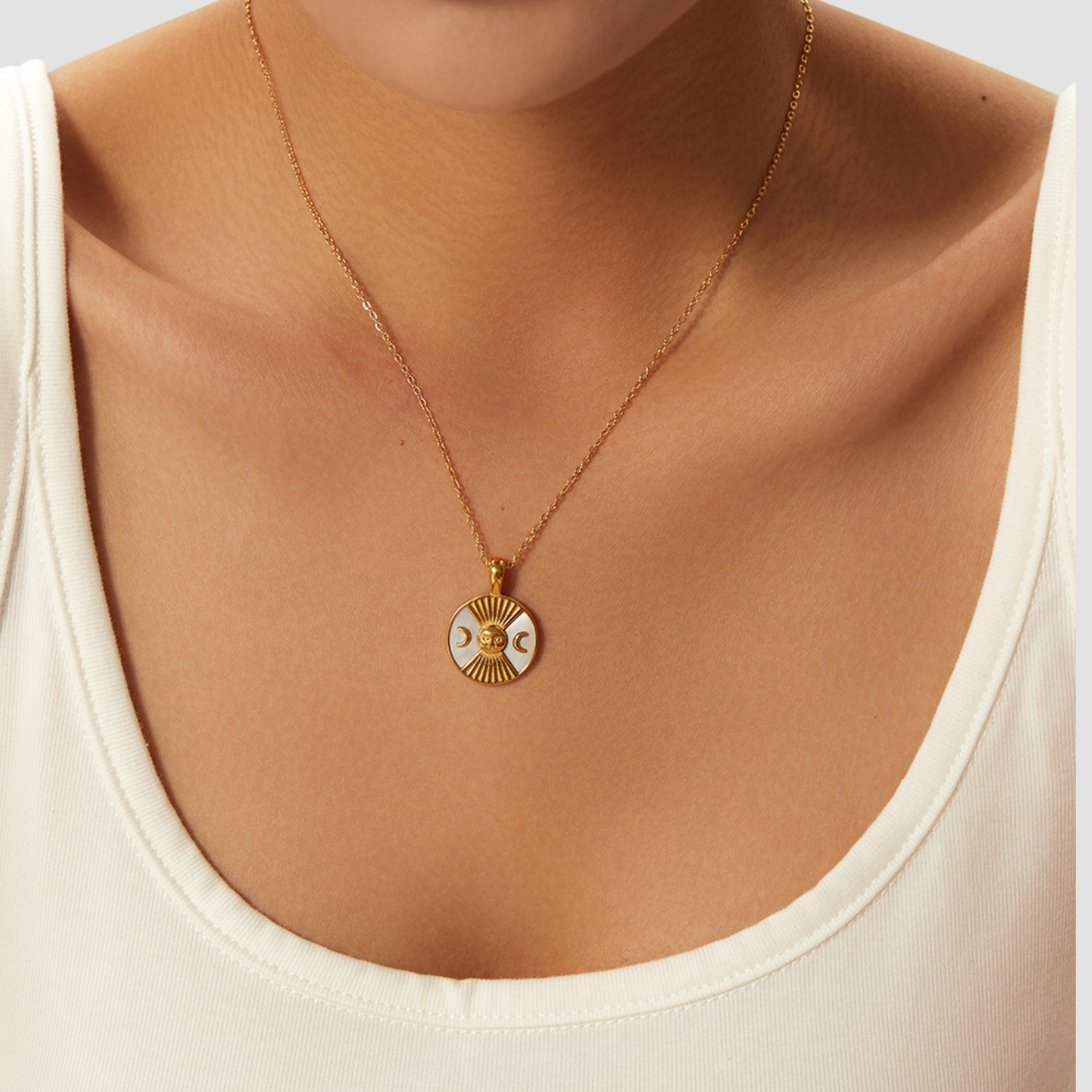 Elio| Stainless Steel Round Necklace