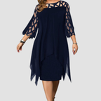 Novea | Lace Splicing Chiffon Dress