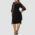 Novea | Lace Splicing Chiffon Dress