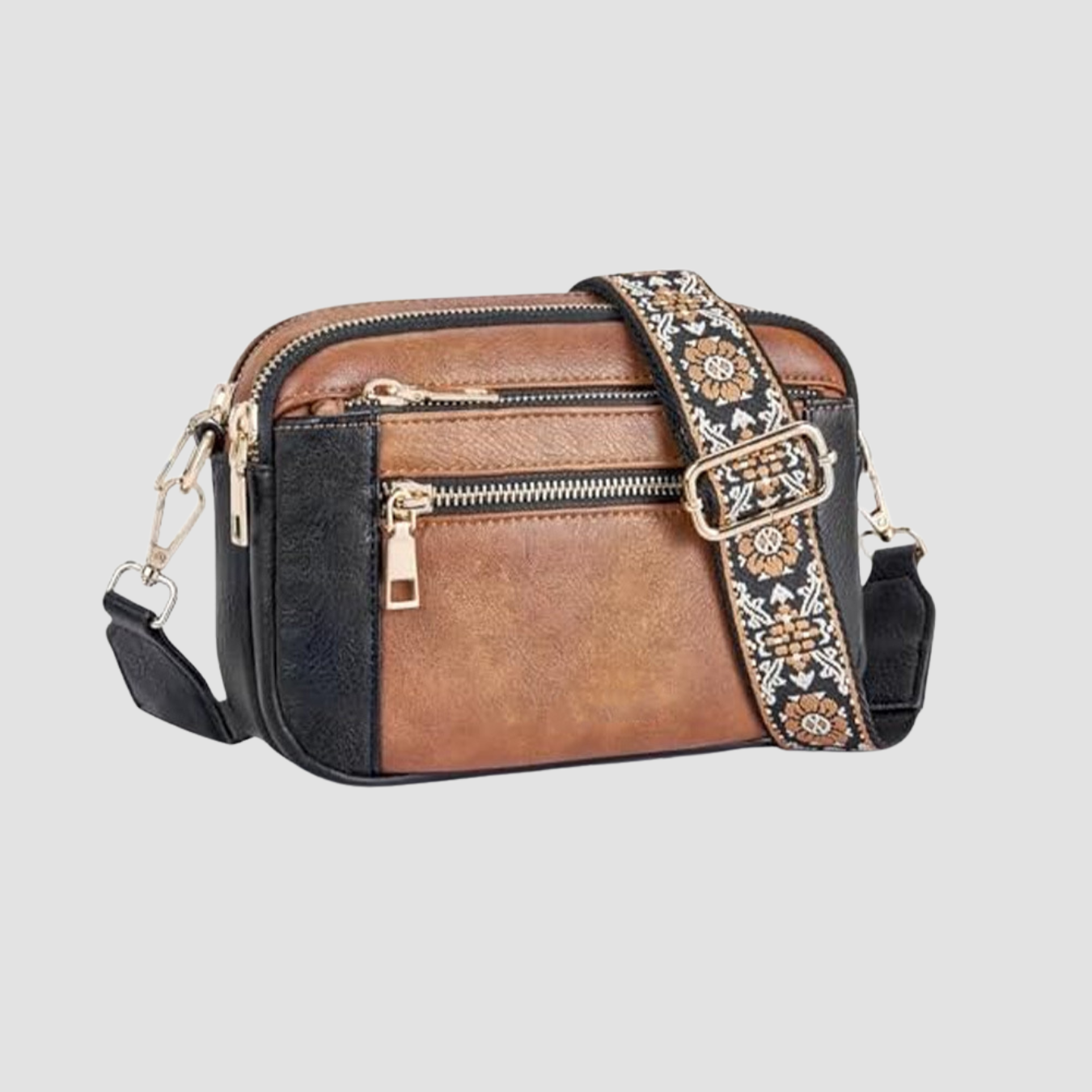 Solea | Triple-zipper Shoulder Bag