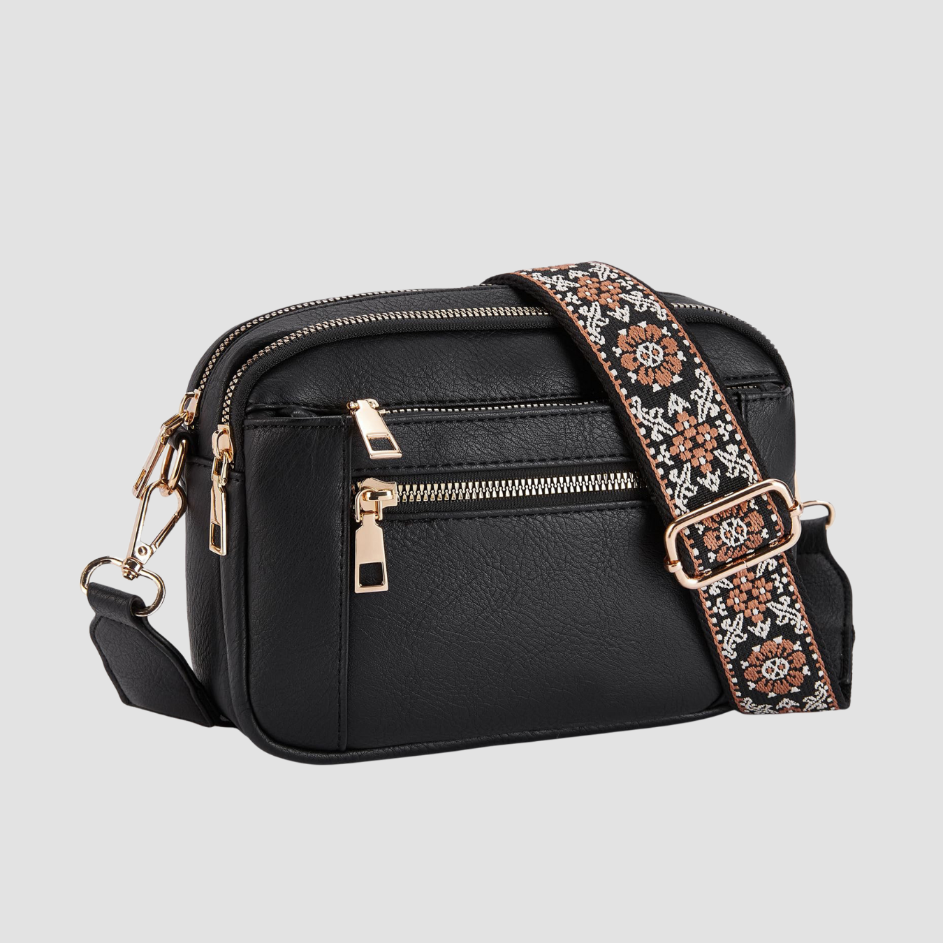 Solea | Triple-zipper Shoulder Bag