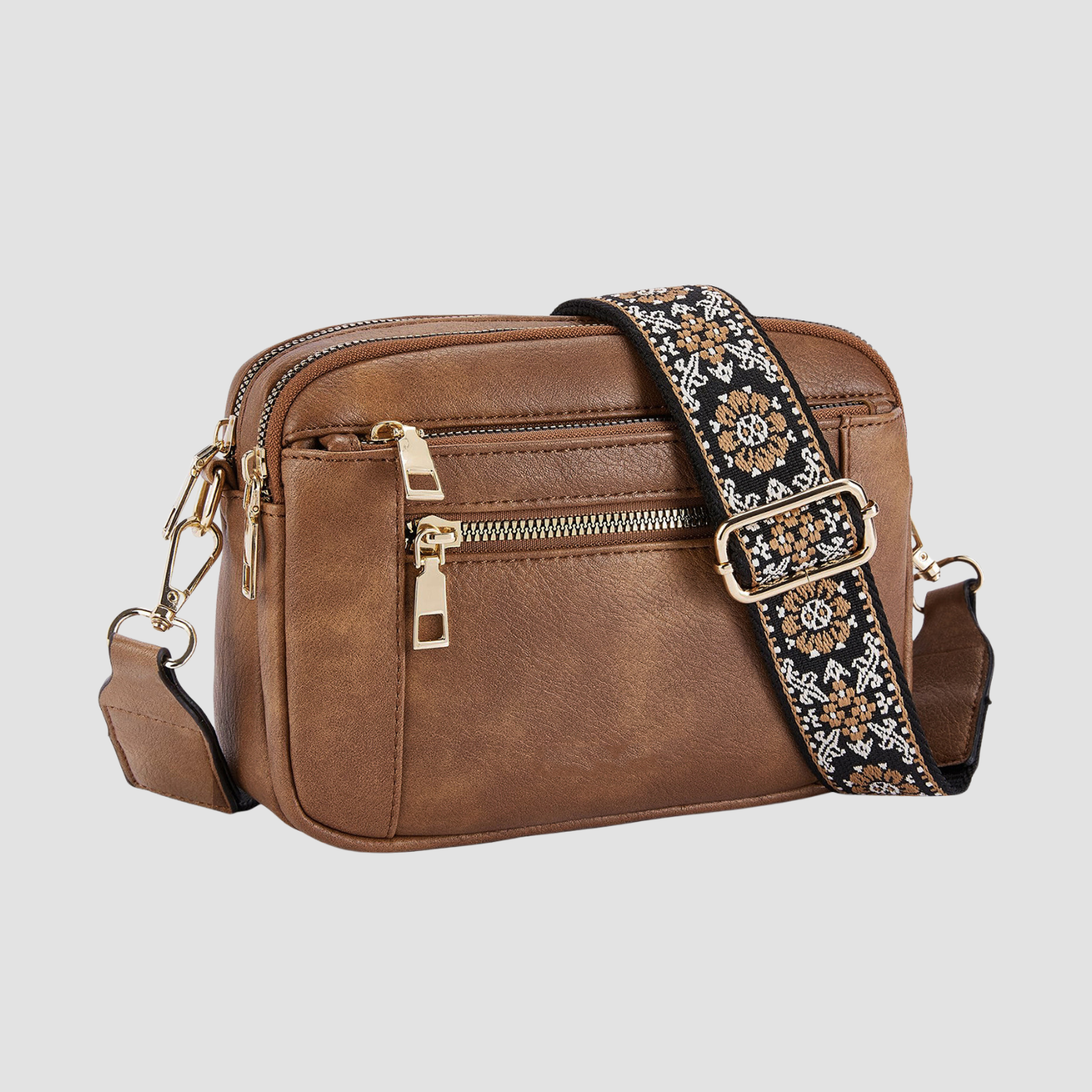 Solea | Triple-zipper Shoulder Bag