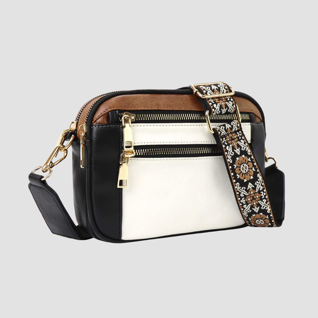 Solea | Triple-zipper Shoulder Bag