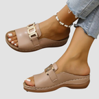 Rhea | Peep-toed Slippers