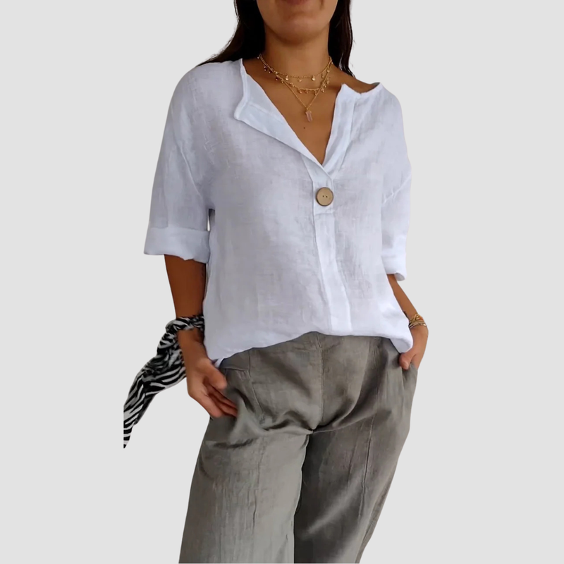 Lara | V-neck Long-sleeved T-shirt