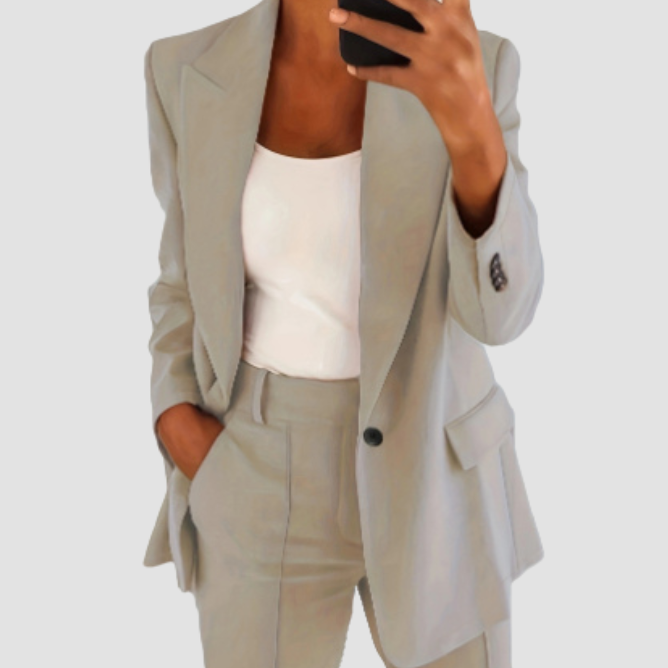 Mira | Suit Blazer Jacket And Slim-fit Pocket Trousers