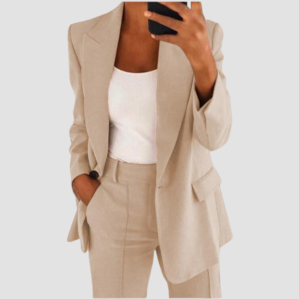 Mira | Suit Blazer Jacket And Slim-fit Pocket Trousers