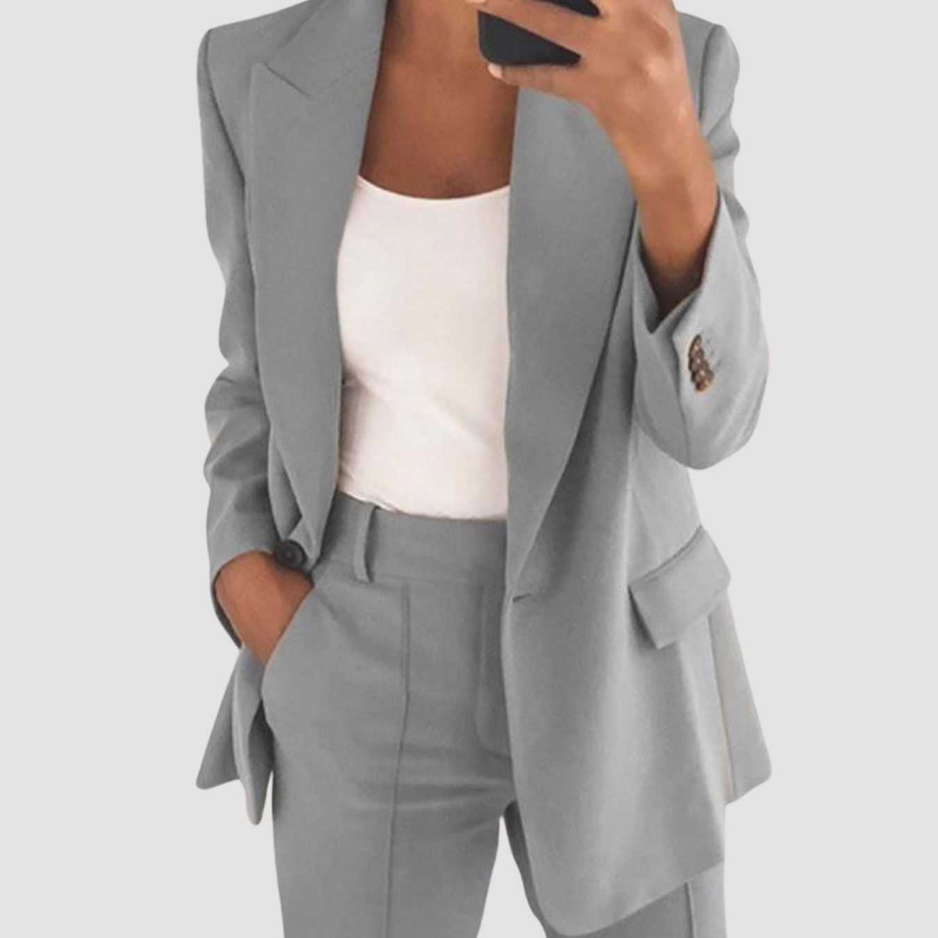 Mira | Suit Blazer Jacket And Slim-fit Pocket Trousers