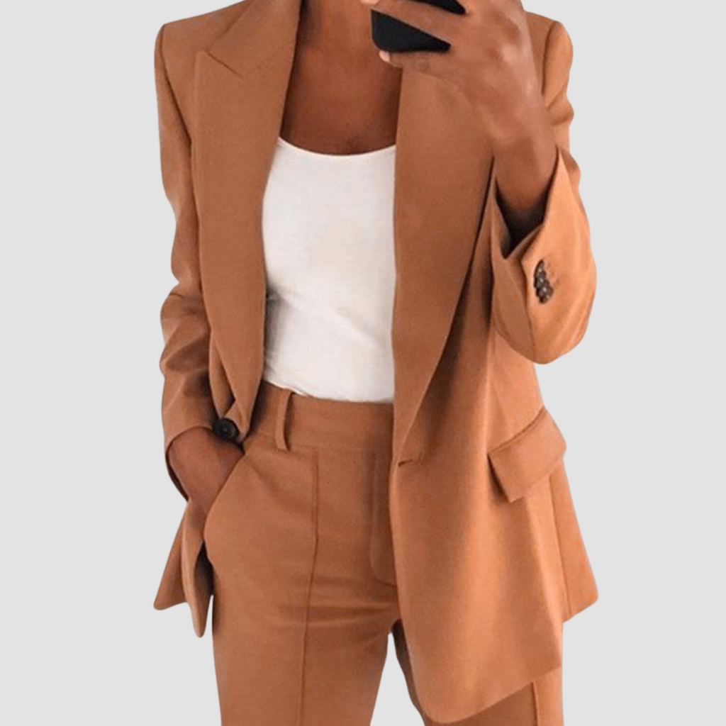 Mira | Suit Blazer Jacket And Slim-fit Pocket Trousers