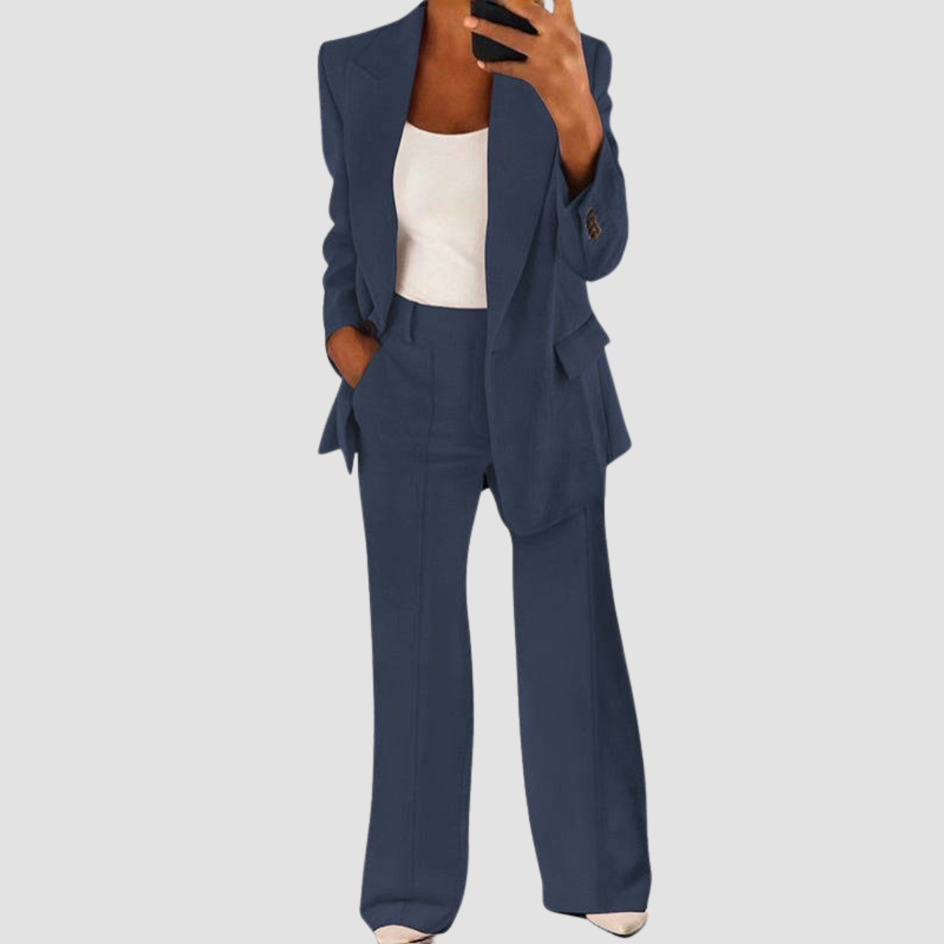 Mira | Suit Blazer Jacket And Slim-fit Pocket Trousers