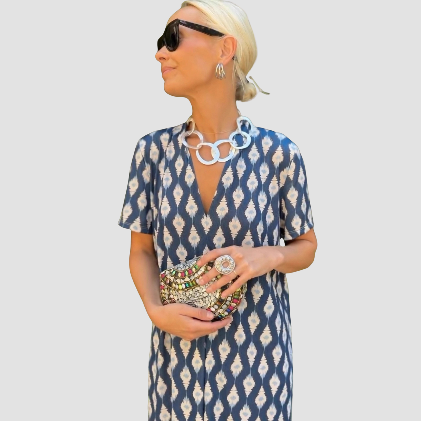 Amora | Ethnic Short Sleeve Dress