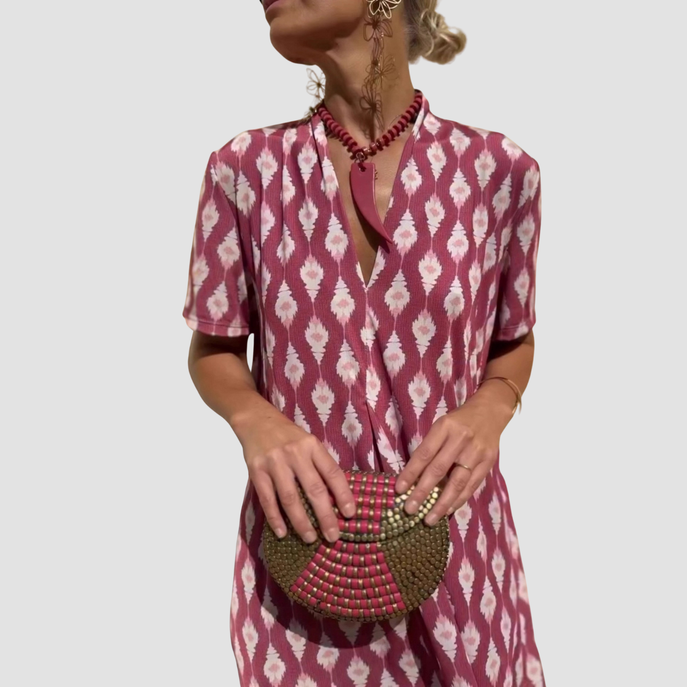 Amora | Ethnic Short Sleeve Dress