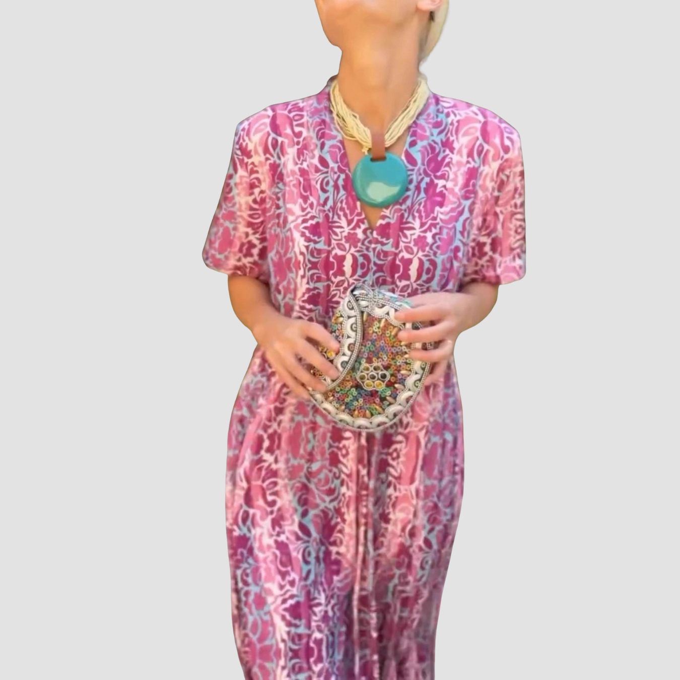 Amora | Ethnic Short Sleeve Dress