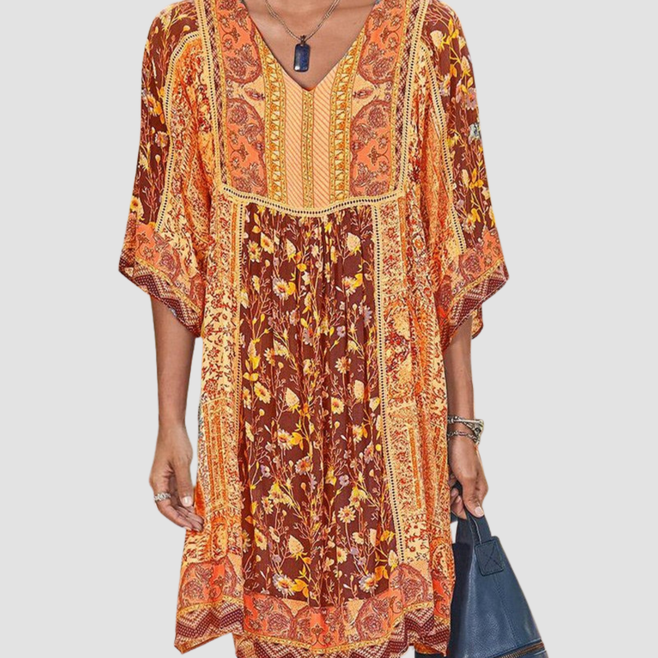 Novea | V-neck bohemian dress