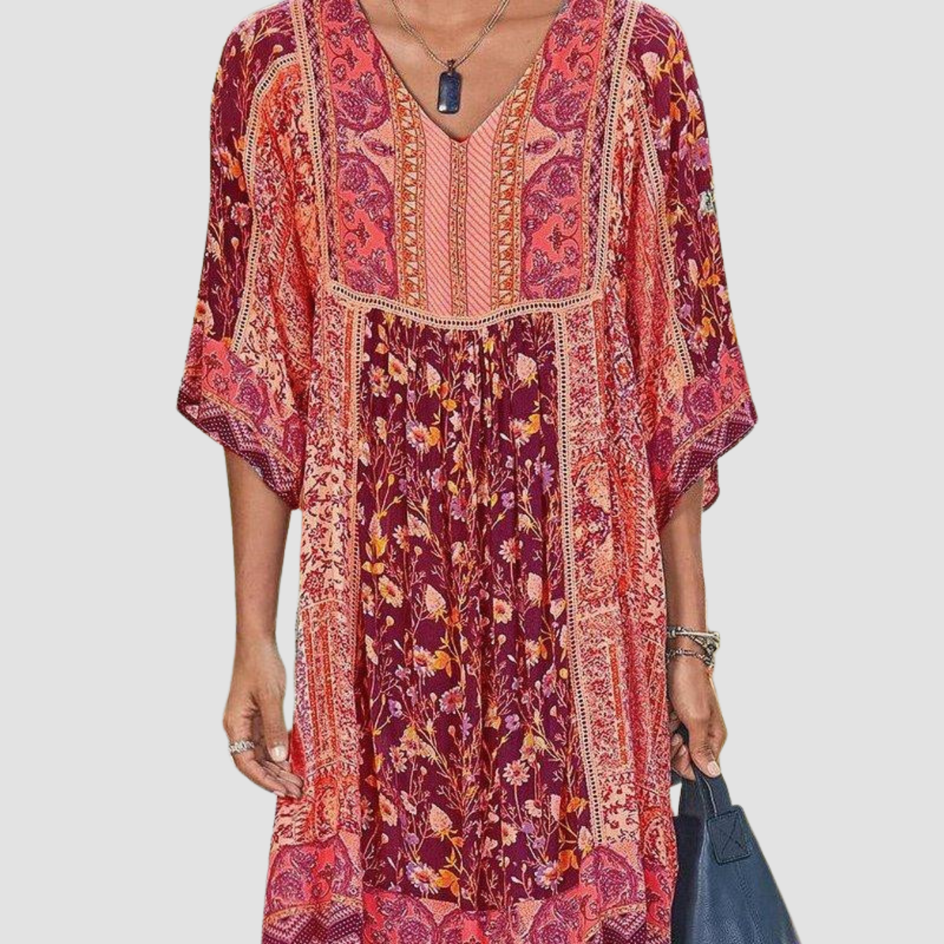 Novea | V-neck bohemian dress