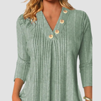 Cleo | V-neck Buttons Long Sleeve