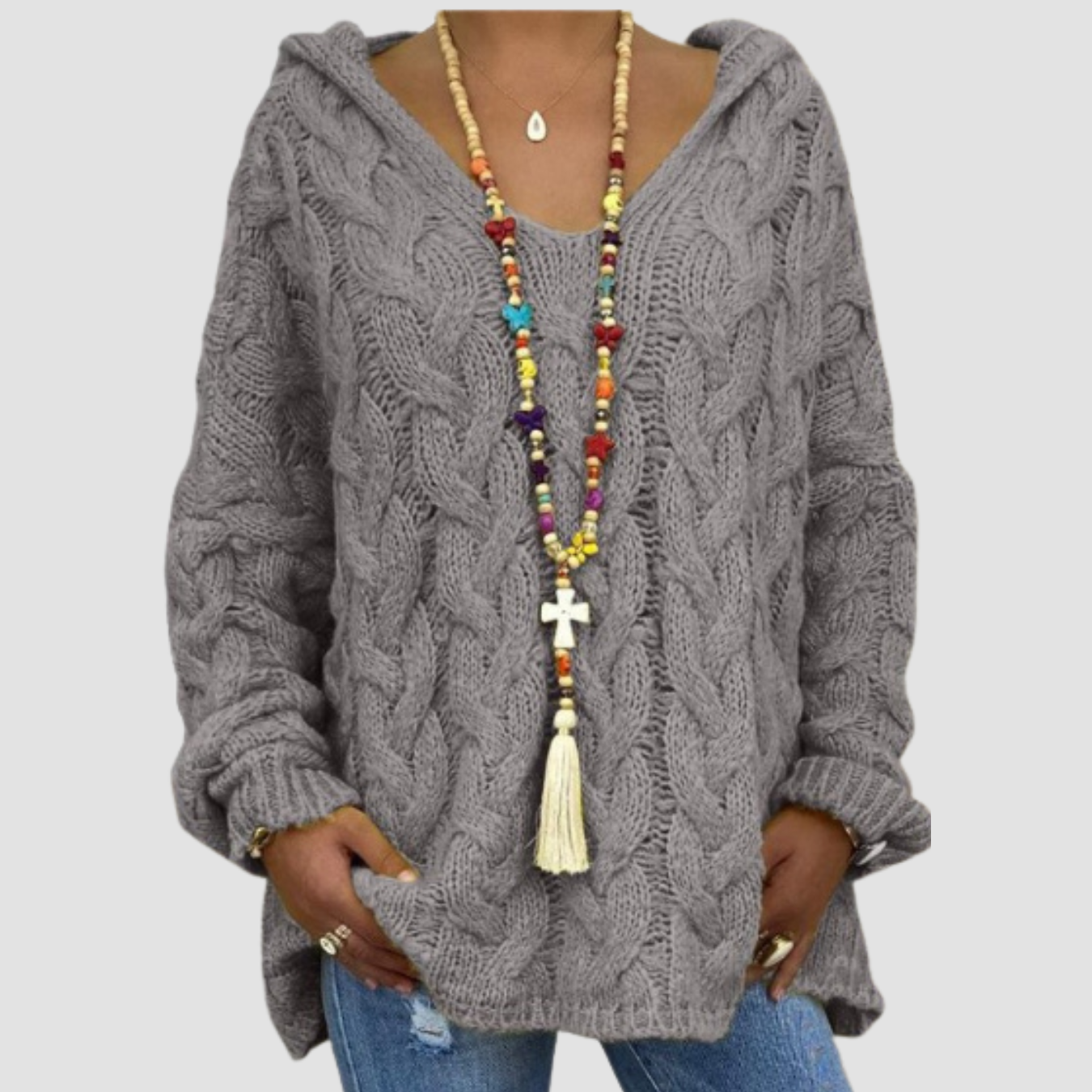 Cleo | Twist Knitted Hoodie