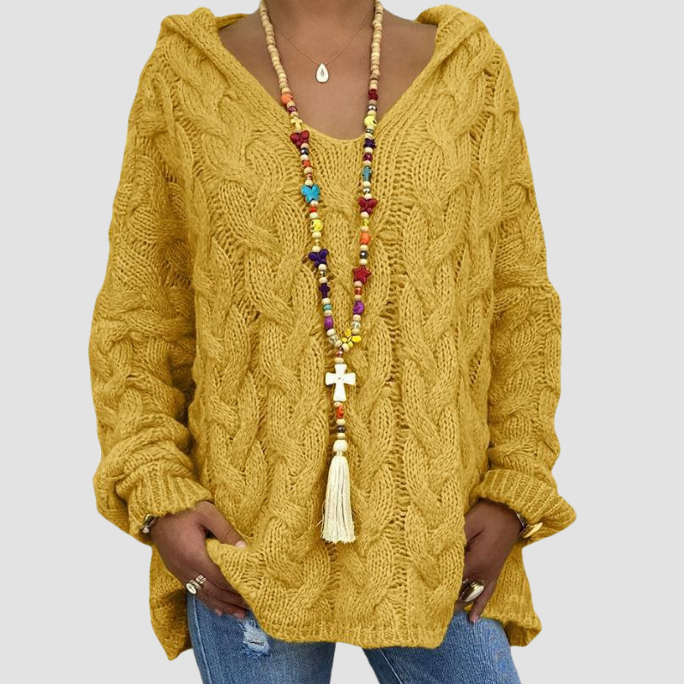 Cleo | Twist Knitted Hoodie