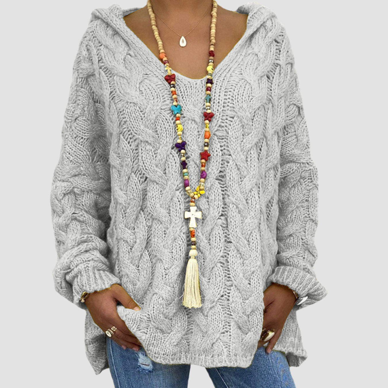 Cleo | Twist Knitted Hoodie