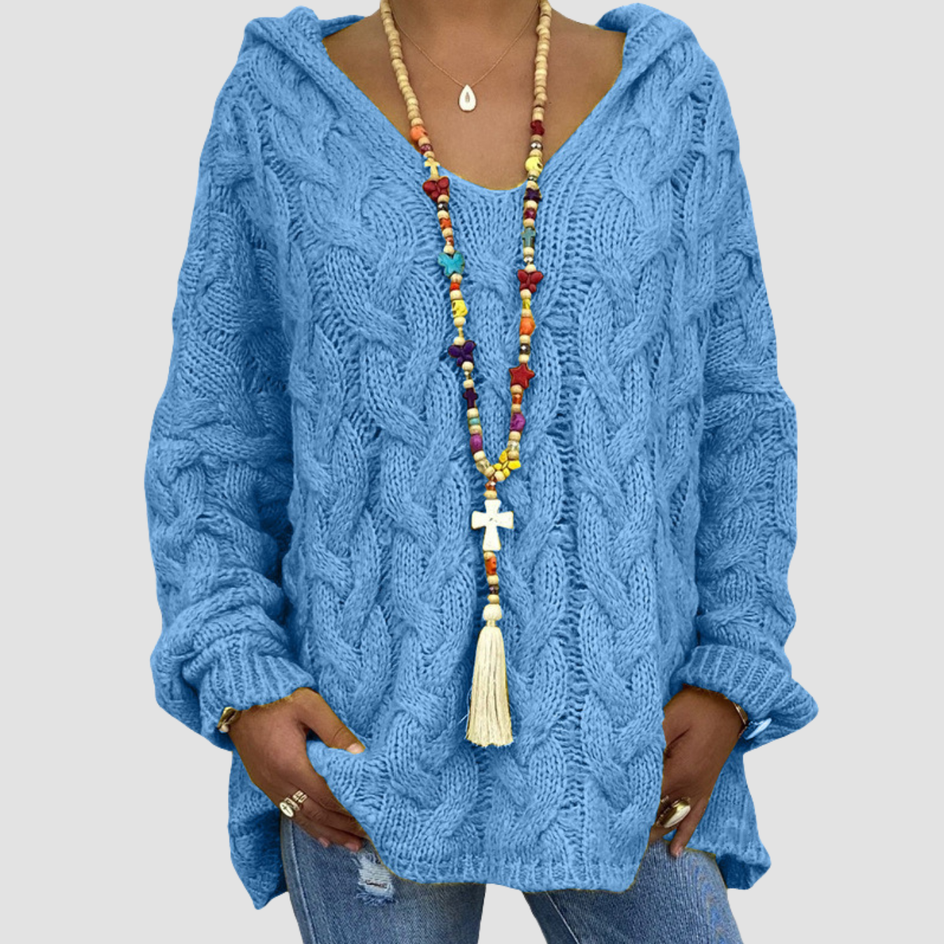 Cleo | Twist Knitted Hoodie