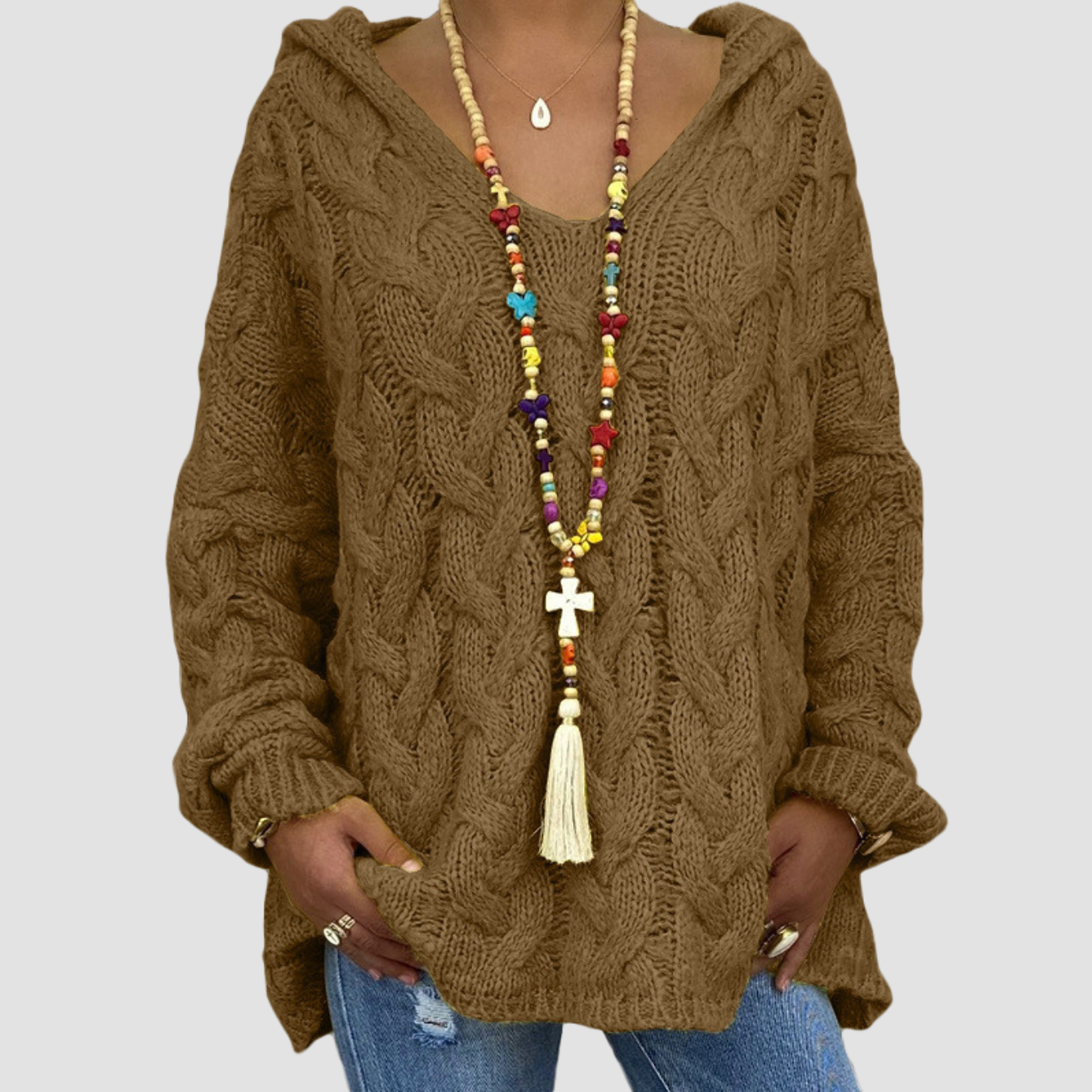 Cleo | Twist Knitted Hoodie