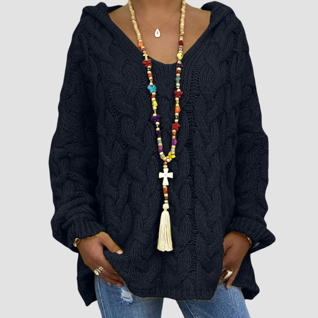 Cleo | Twist Knitted Hoodie