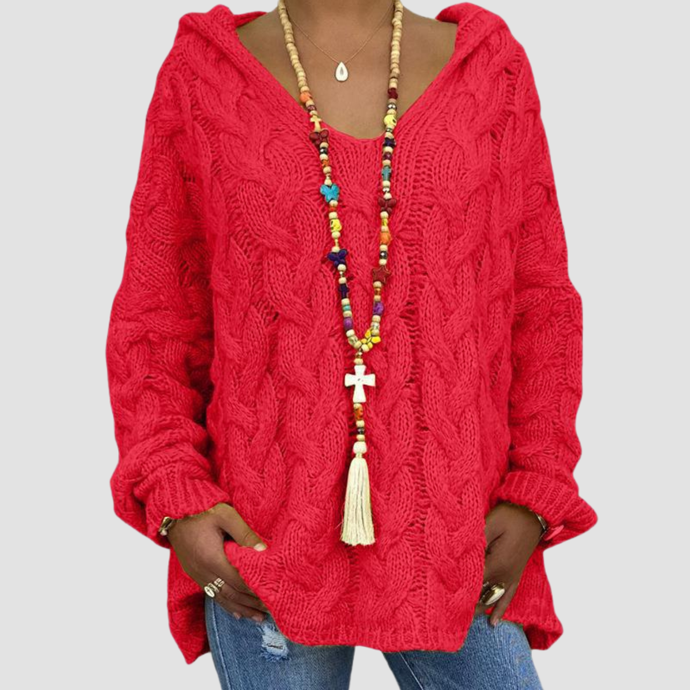 Cleo | Twist Knitted Hoodie