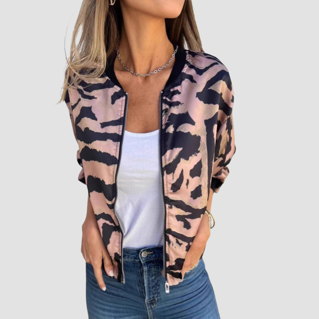 Nira | Drawstring Thin Section Zipper Jacket