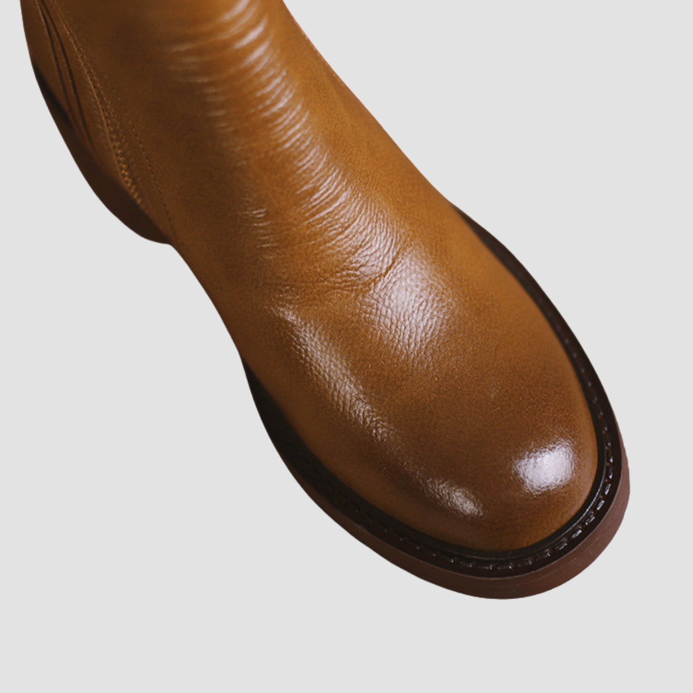 Kaia | Thick Heel Brown Ankle Boots