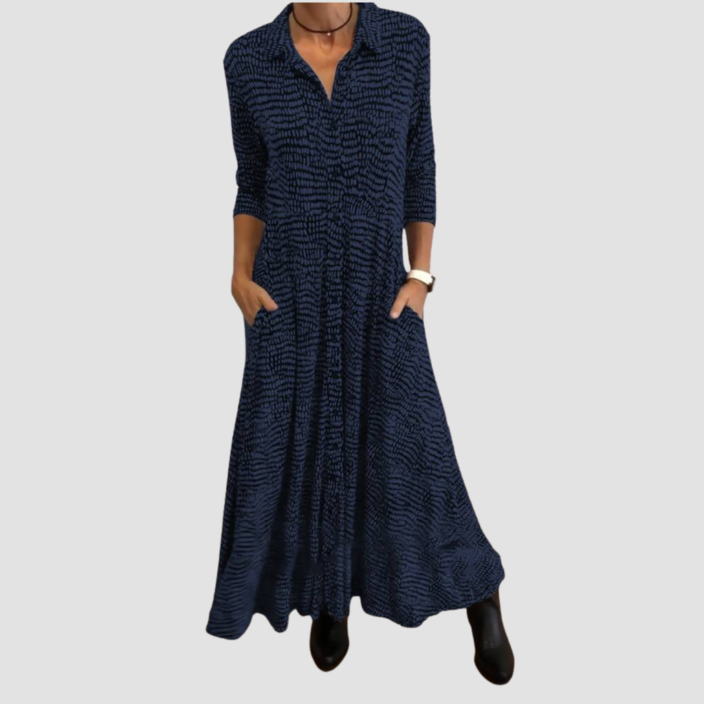 Novea | V-neck Long-sleeve Dress