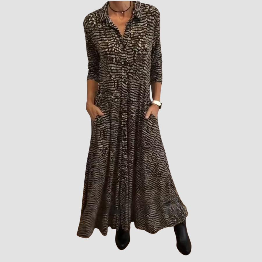 Novea | Vestido de manga larga con cuello en V