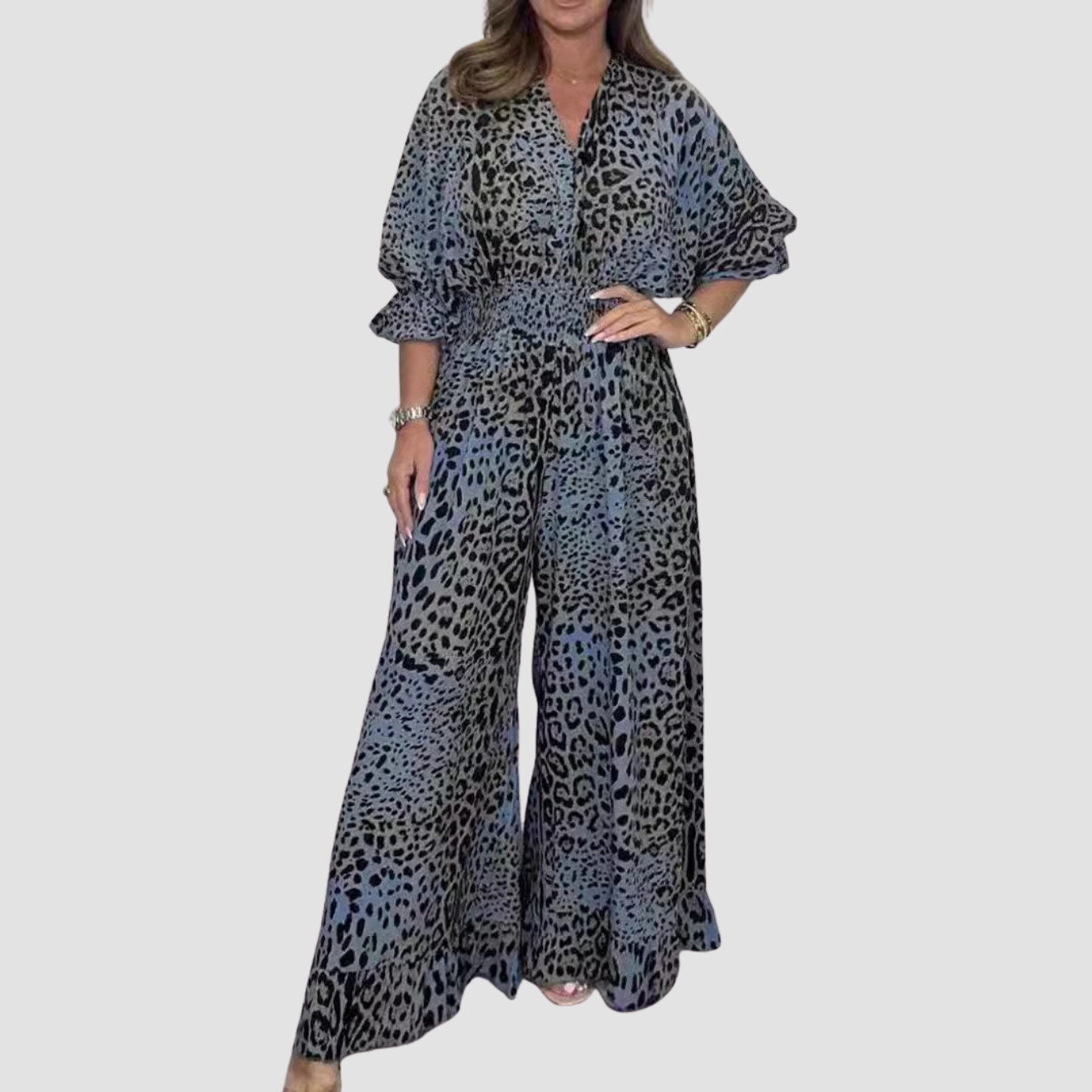 Novea | Leopard Casual Jumpsuit