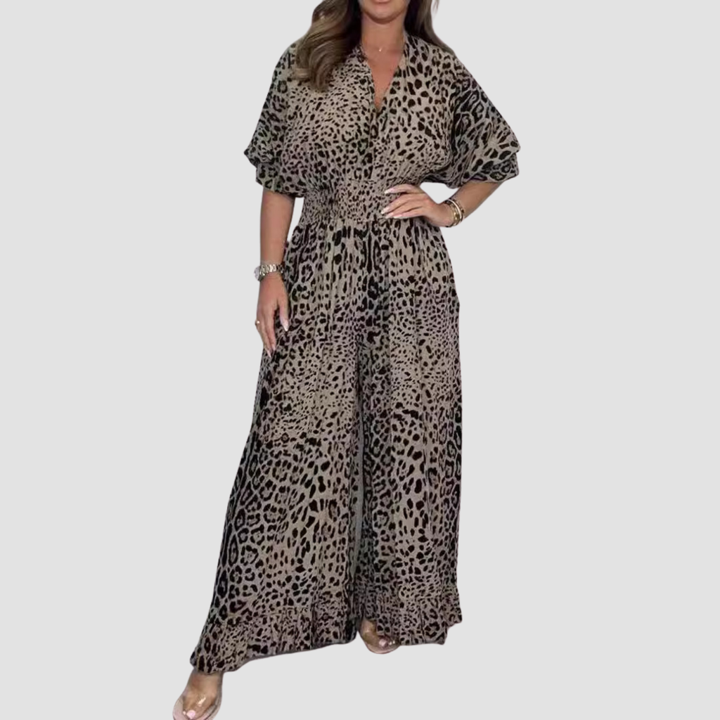 Novea | Leopard Casual Jumpsuit