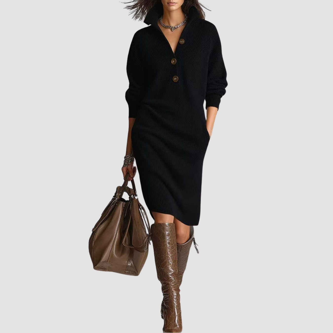Siena | Long-sleeved Sweater Dress