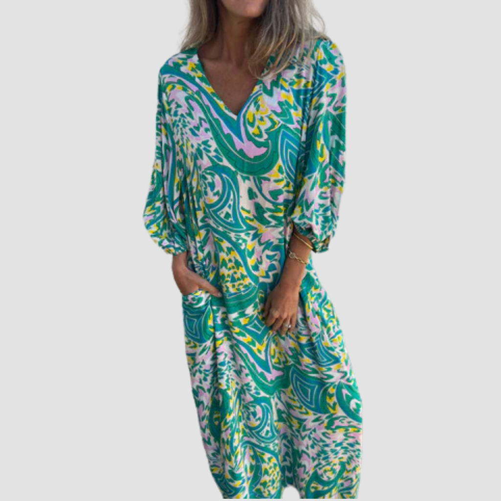 Novea | Leopard V-neck Dress