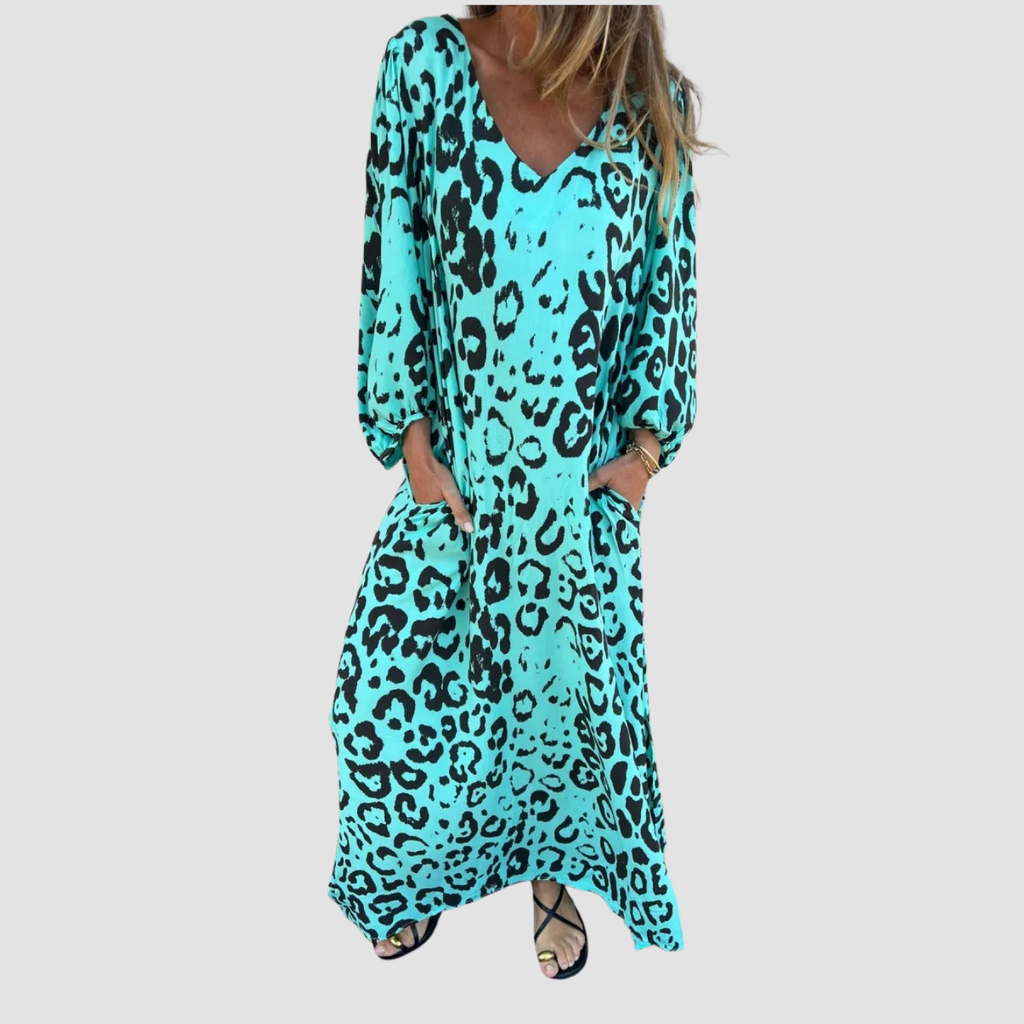 Novea | Leopard V-neck Dress