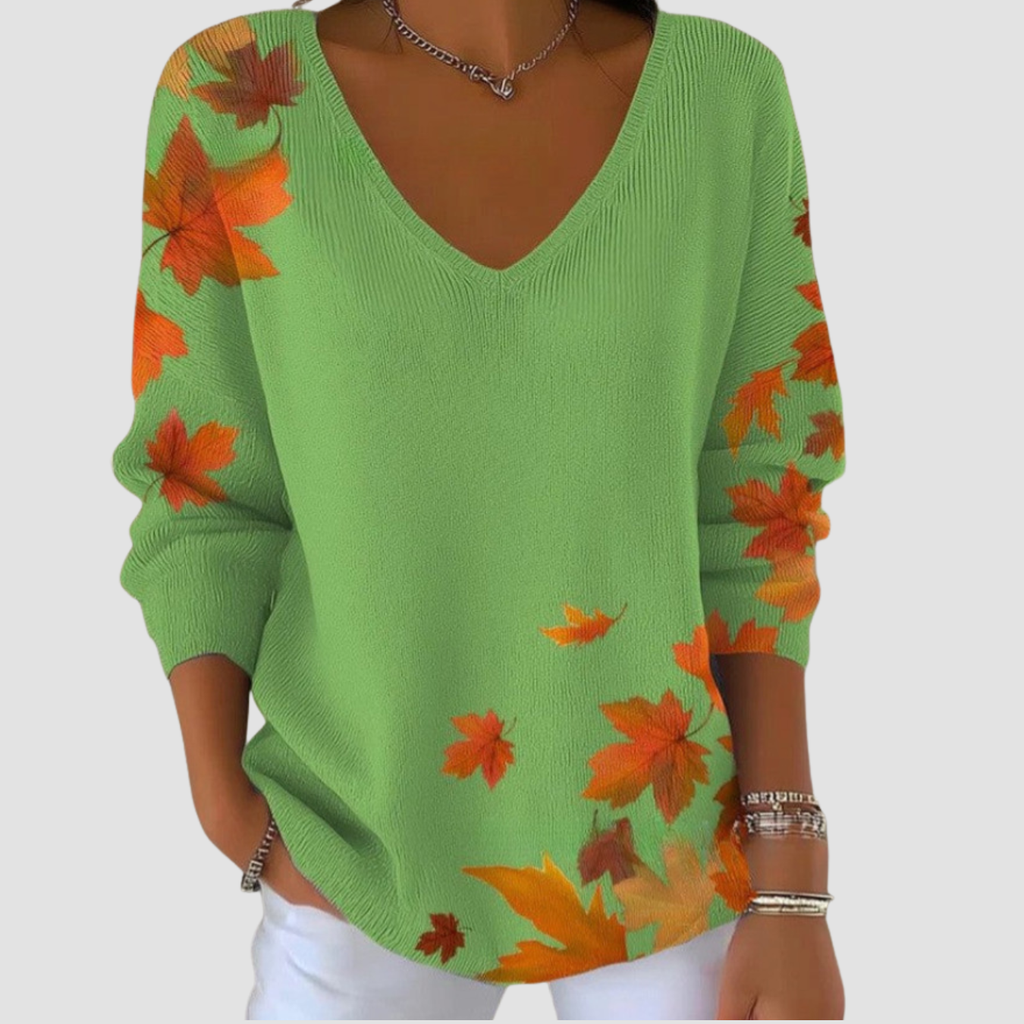 Lara | Gradient V-neck Long-sleeved