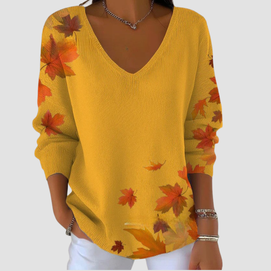 Lara | Gradient V-neck Long-sleeved