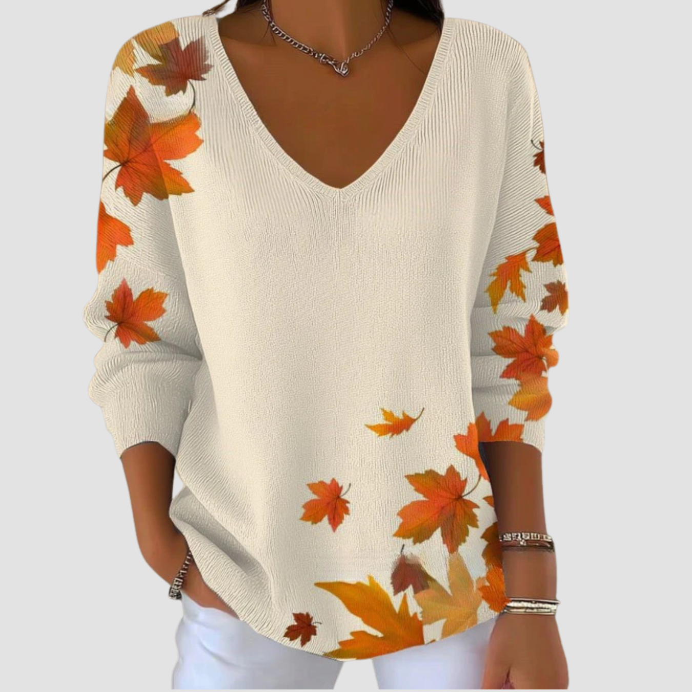 Lara | Gradient V-neck Long-sleeved