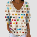 Lara | Gradient V-neck Long-sleeved