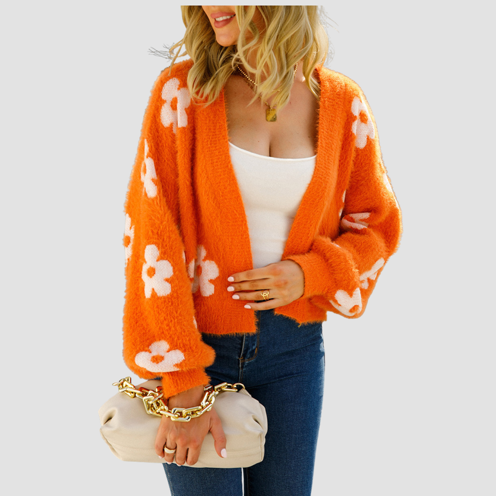 Isla | Knitted Flower Sweater