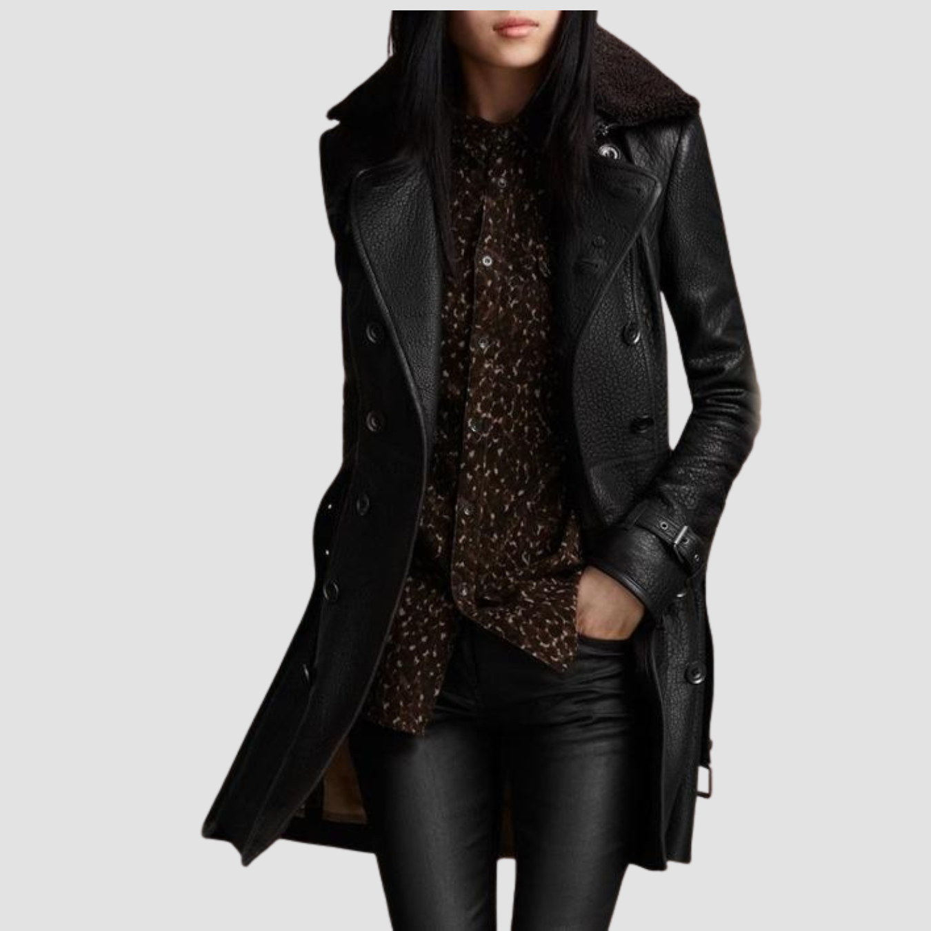 Aven | Slim-fit leather coat