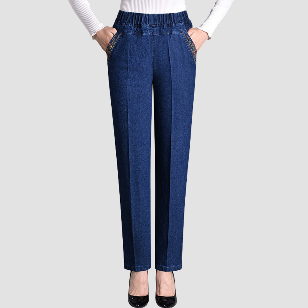 Noir | High Waist Denim Straight-leg