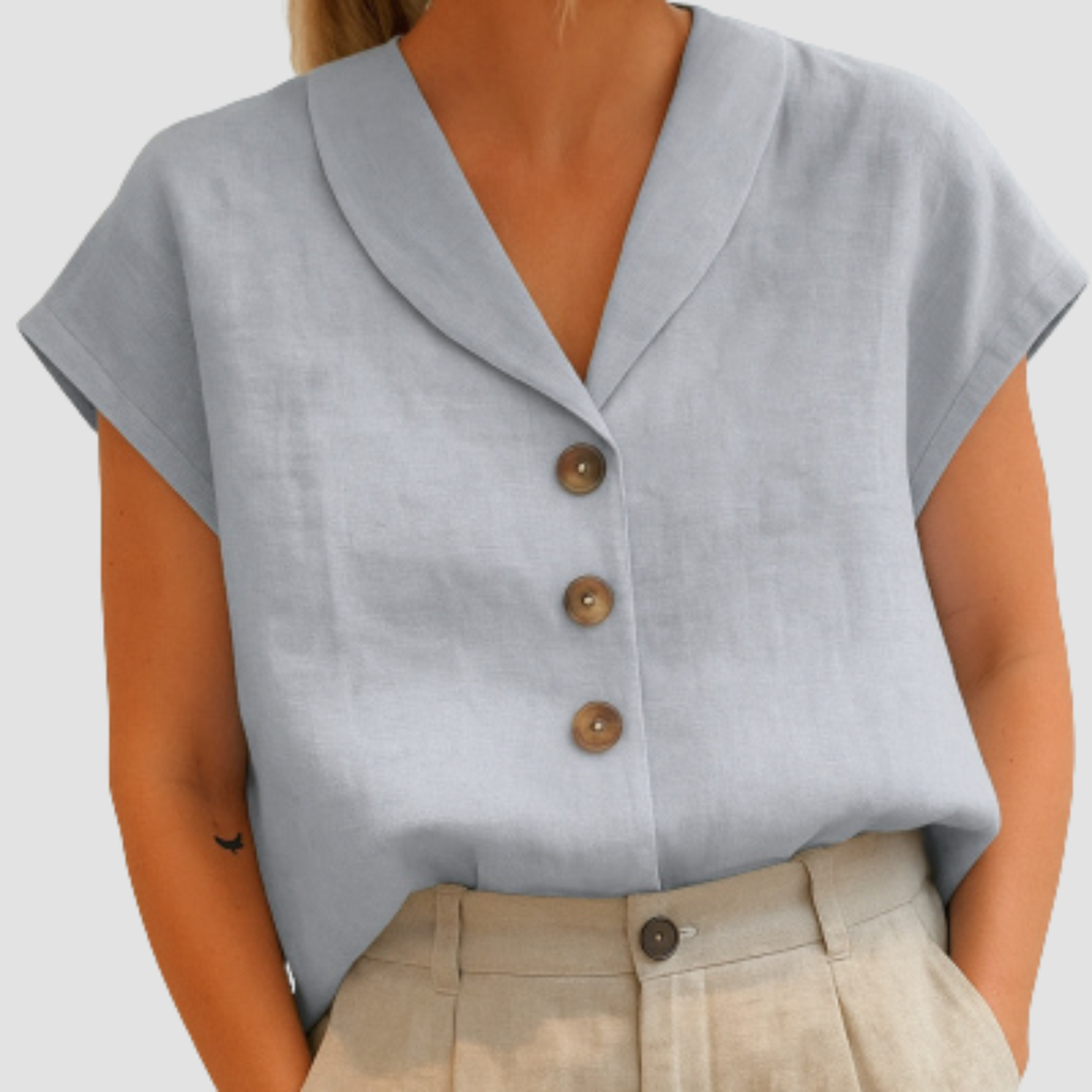 Isla | Cotton And Linen Top