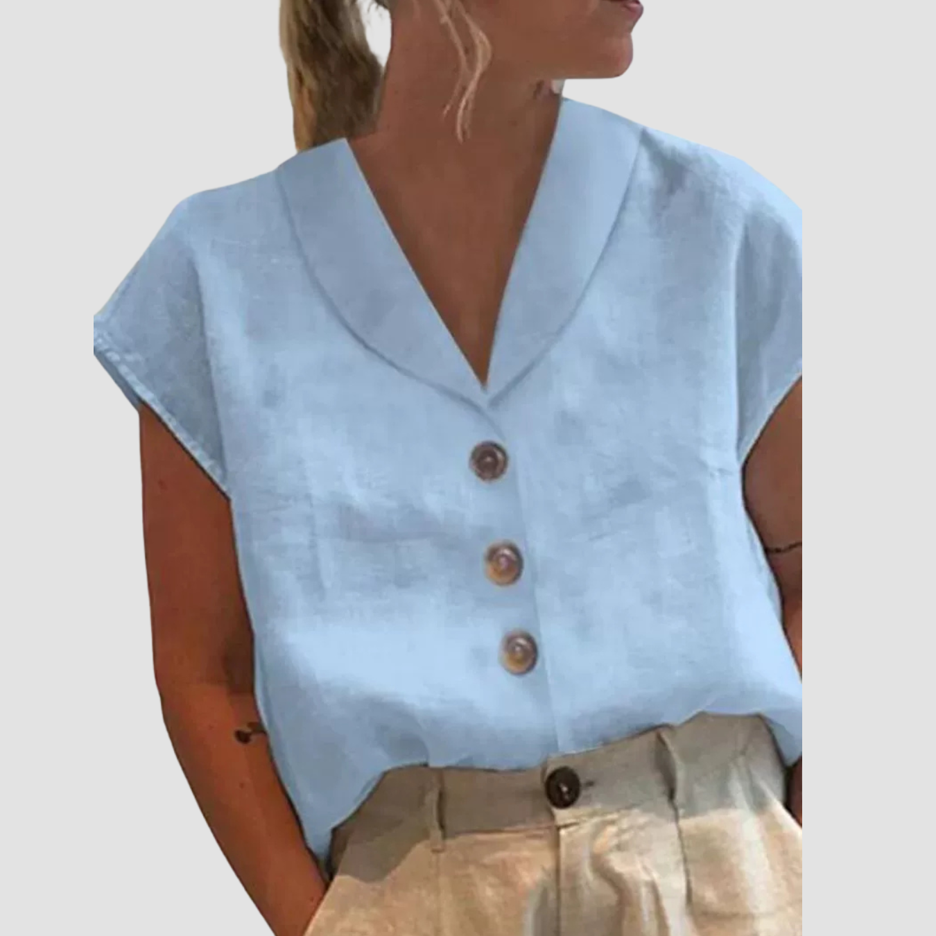 Isla | Cotton And Linen Top