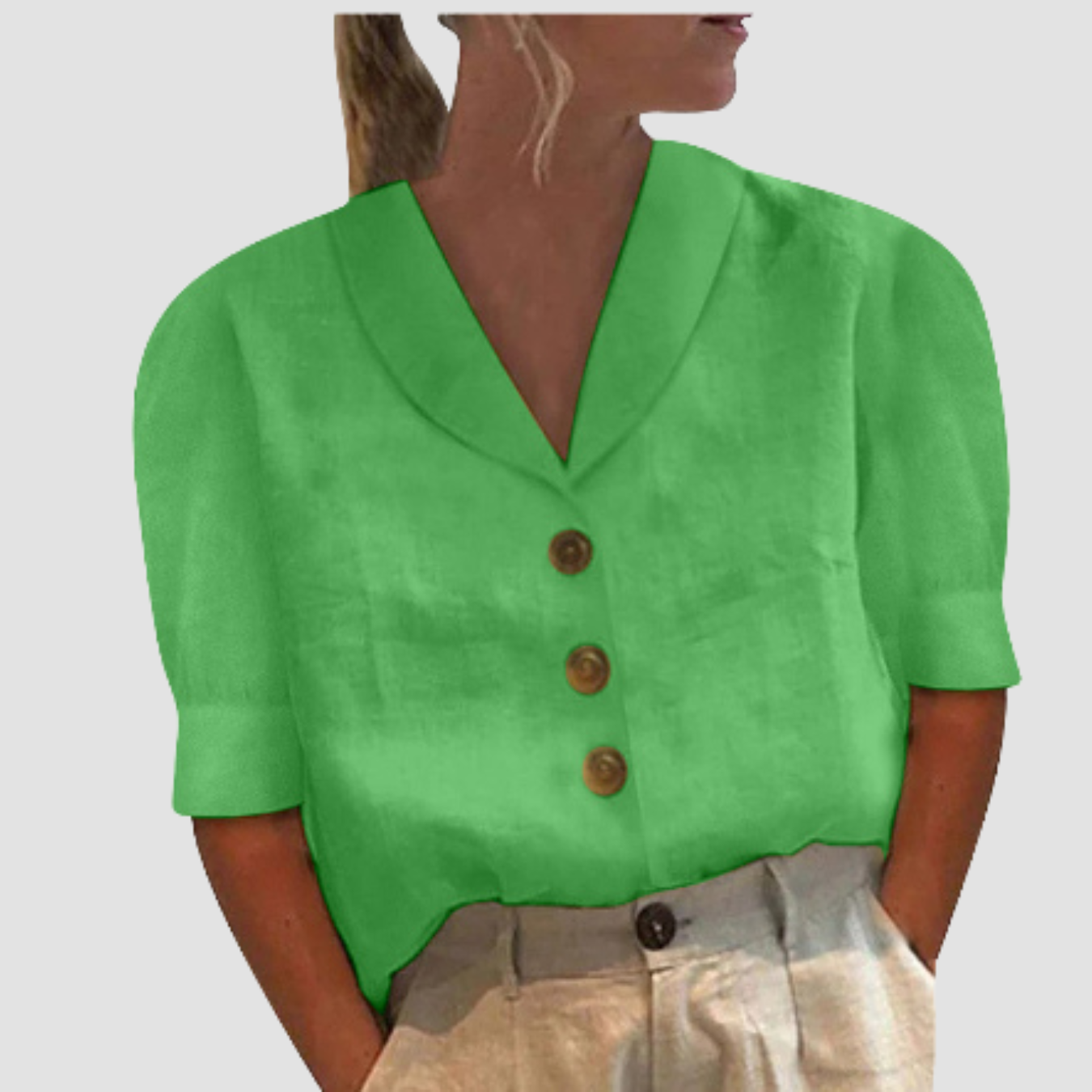 Isla | Cotton And Linen Top