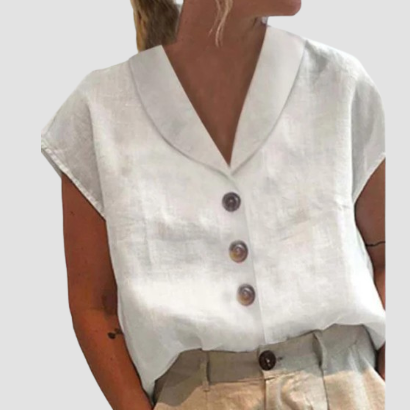 Isla | Cotton And Linen Top